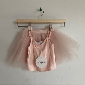 Safari Set / Sutton Tutu Short w/ ribbed tank - Ballet Pink